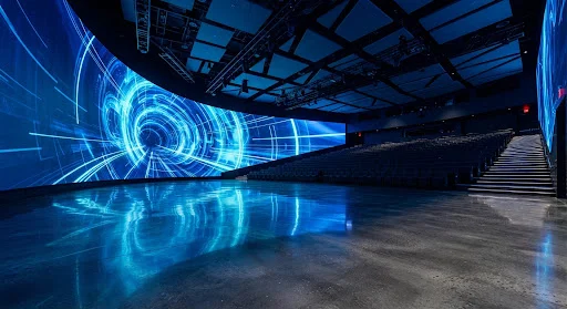 LED technologie a řízení – ilustrační vizualizace